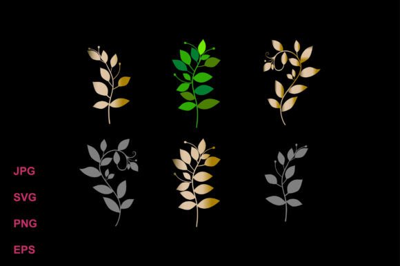Beautiful Wreath Leaves for Decorations: Graphics & Illustrations