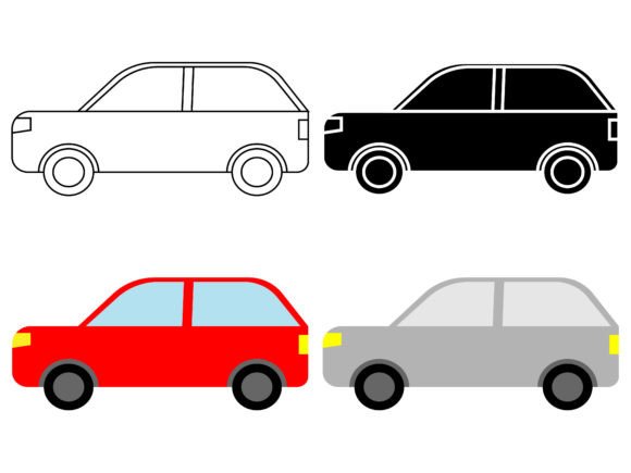 Car Collection Hand Drawn Graphics