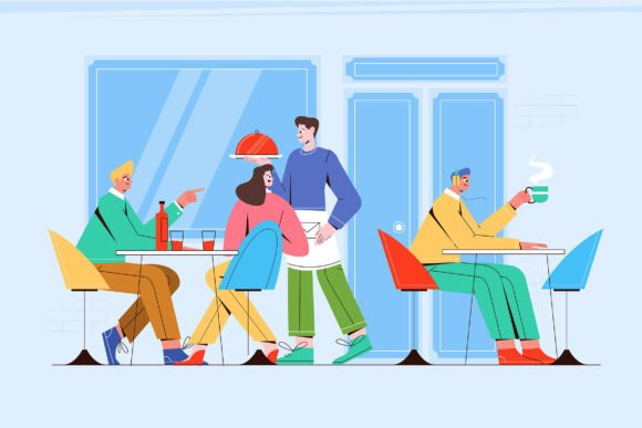Coffee Shop - Vector Illustration Graphics