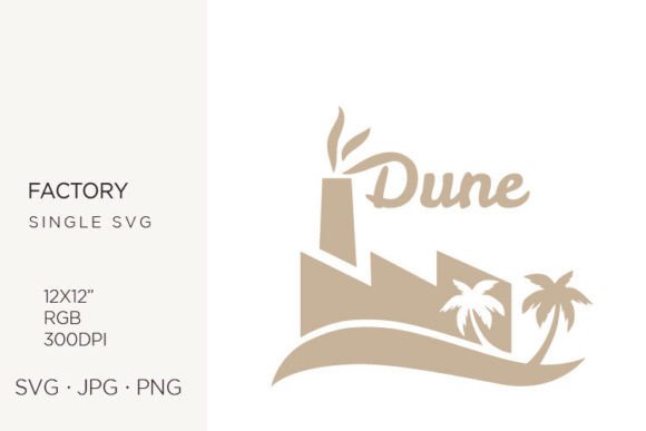 Dune with Palms and Factory Graphics