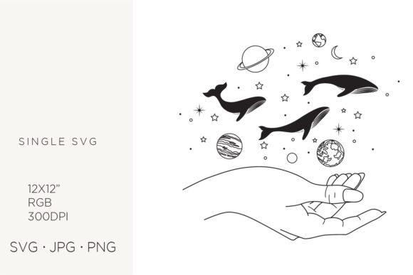 Hand and Whales: Graphics and Illustrations for Crafters