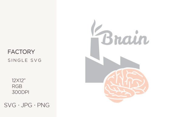 Human Brain and Factory Graphics