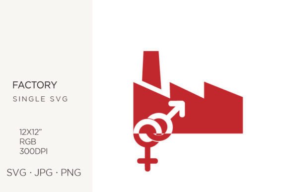 Male and Female Symbol Factory Graphics
