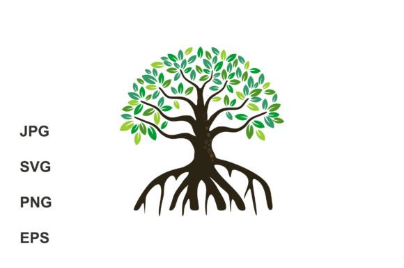 Mangrove Tree Logo Design Template
