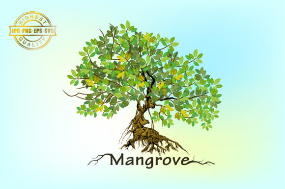 Mangrove Tree Logo Vector Graphics