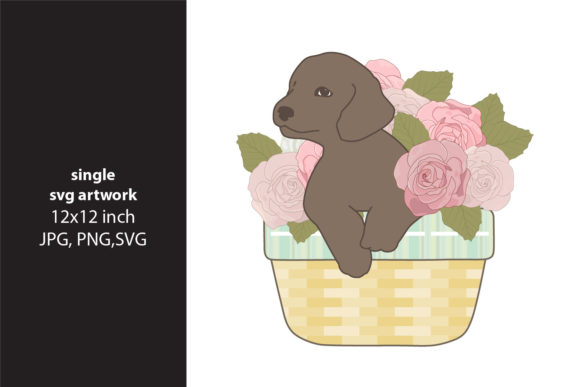 Puppy in Basket: Graphics for Local Business Branding