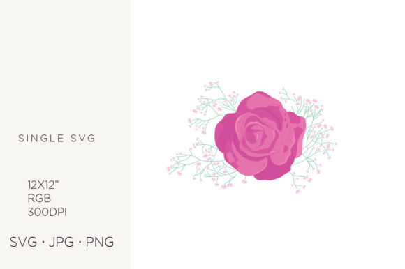 Rose Flowers Wreath Graphics and Illustrations