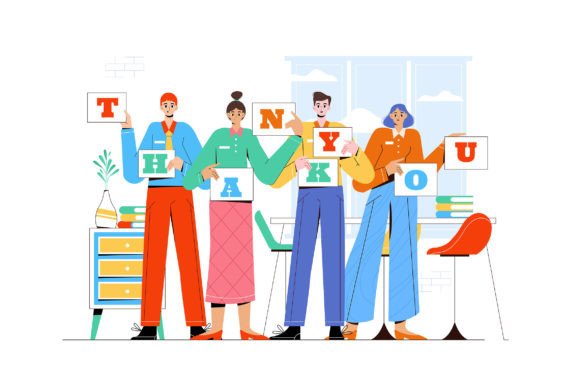 Thank You - Vector Illustration: Graphics for Local Business Branding