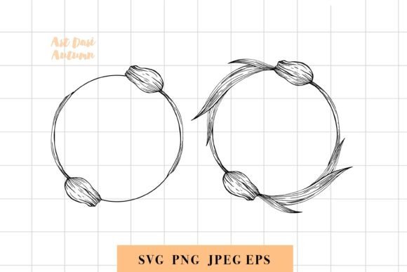 Tulip Wreath Graphics for Local Business Branding