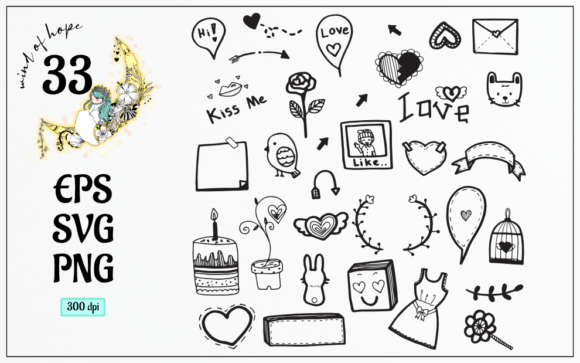 Web Element Doodle Set for Graphics
