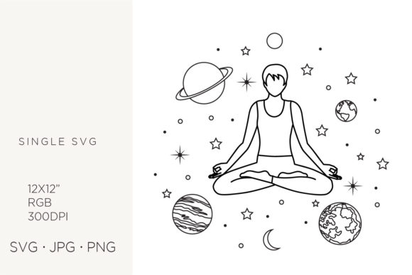 Yoga and Meditation Graphics for Crafters